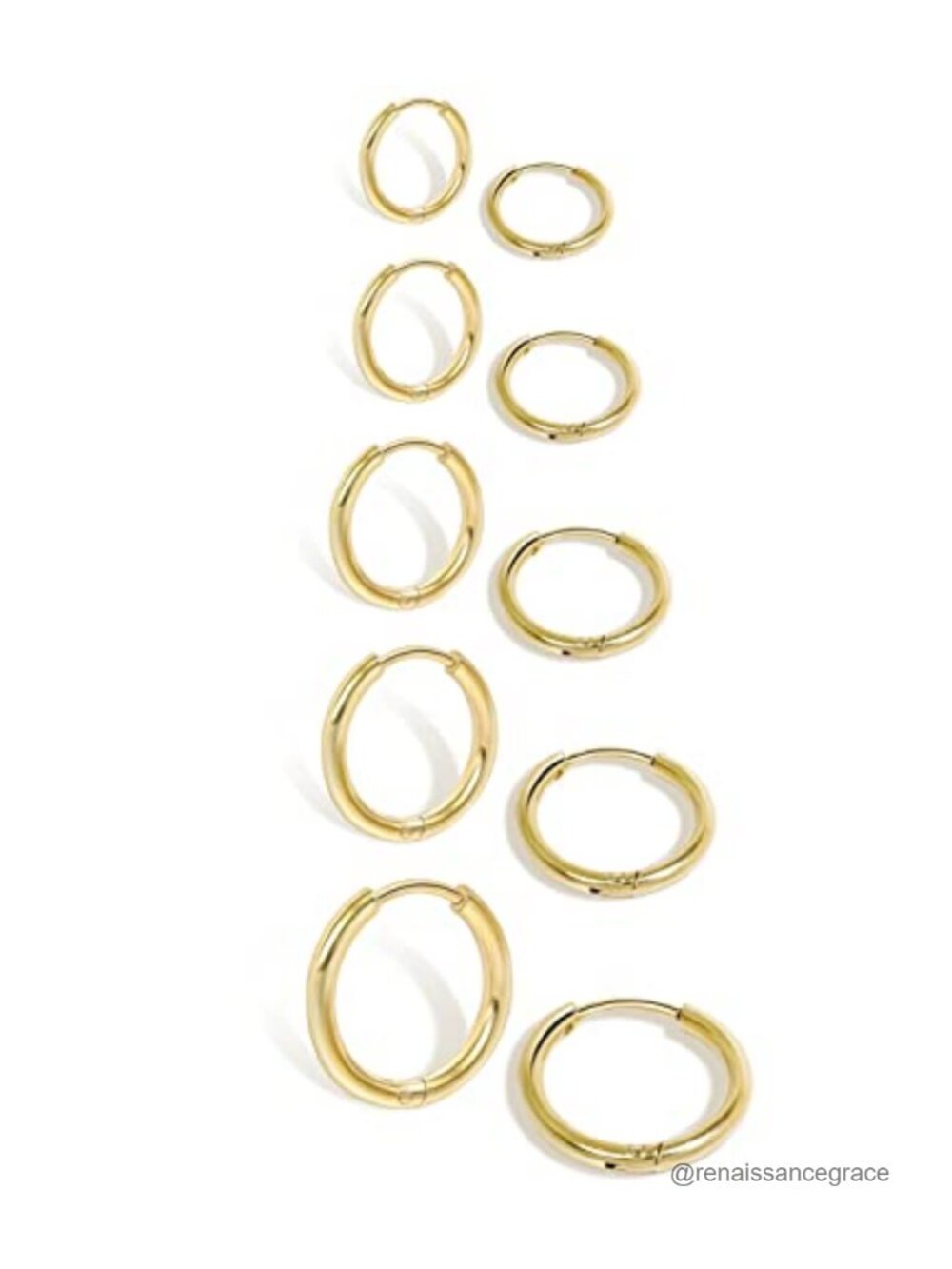 14k Gold Plated Small Hoop Earrings, Hinged Huggie Hoops for Women,